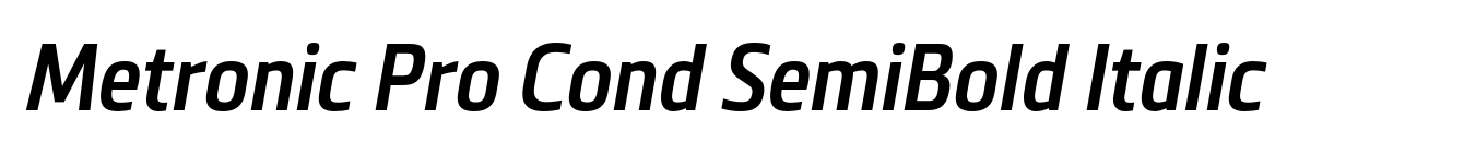 Metronic Pro Cond SemiBold Italic image